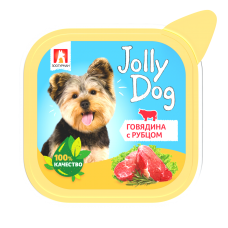 Консервы мясные для собак «Jolly Dog», Говядина с рубцом, 100г